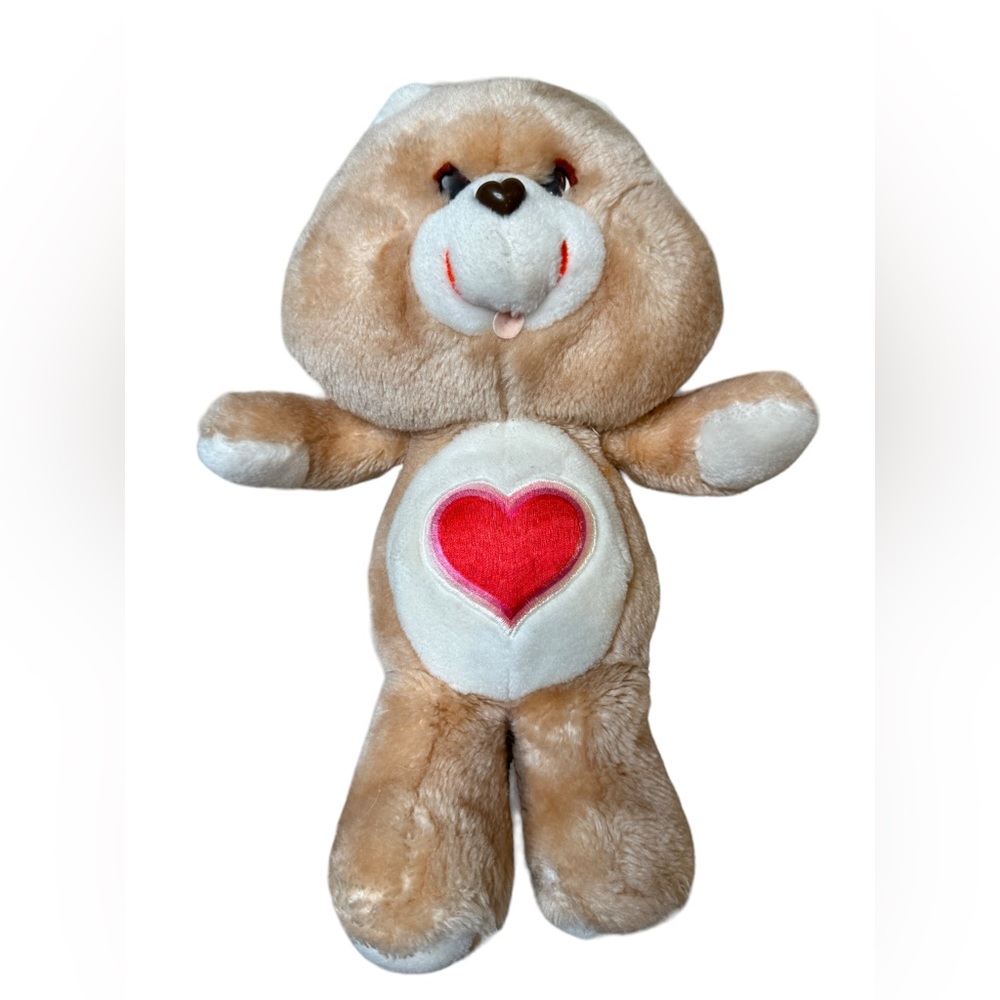 Vintage 1983 Care Bears TENDER HEART Bear Plush Kenner 13" Stuffed Animal GUC
